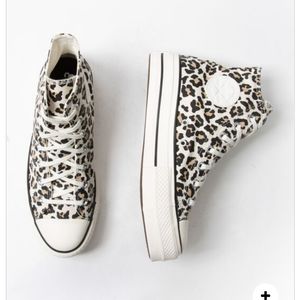 Converse Chuck Taylor All Star High Top Leopard Platform Shoes
